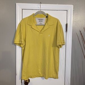 Nautica men’s size large yellow polo shirt